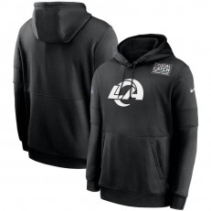 Nike Los Angeles Rams Black Crucial Catch Sideline Performance Pullover Hoodie