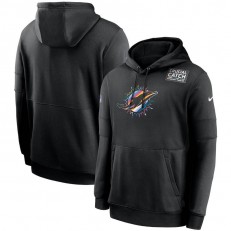Nike Miami Dolphins Black Crucial Catch Sideline Performance Pullover Hoodie