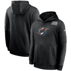 Nike Miami Dolphins Black Crucial Catch Sideline Performance Pullover Hoodie