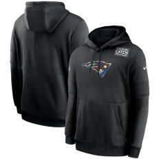 Nike New England Patriots Black Crucial Catch Sideline Performance Pullover Hoodie