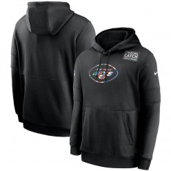Nike New York Jets Black Crucial Catch Sideline Performance Pullover Hoodie