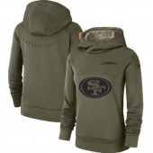 San Francisco 49ers Nike Women Salute to Service Team Logo Performance Pullover Hoodie - Olive