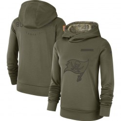 Tampa Bay Buccaneers Nike Women Salute to Service Team Logo Performance Pullover Hoodie - Olive