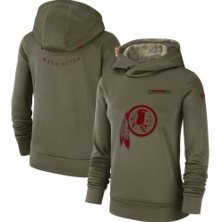 Washington Redskins Nike Women Salute to Service Team Logo Performance Pullover Hoodie - Olive