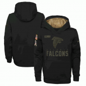 Atlanta Falcons Nike Black 2020 Salute to Service Sideline Performance Pullover Youth Hoodie