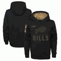 Buffalo Bills Nike Black 2020 Salute to Service Sideline Performance Pullover Youth Hoodie