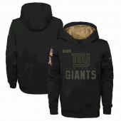 New York Giants Nike Black 2020 Salute to Service Sideline Performance Pullover Youth Hoodie