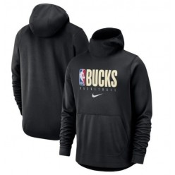 Milwaukee Bucks Nike Spotlight Practice Performance Pullover Hoodie - Black