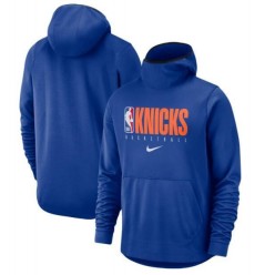 New York Knicks Nike Spotlight Practice Performance Pullover Hoodie - Blue