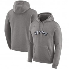 Brooklyn Nets Nike 2019-2020 City Edition Club Pullover Hoodie - Heather Gray