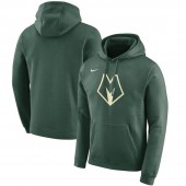 Milwaukee Bucks Nike 2019-2020 City Edition Club Pullover Hoodie - Green