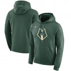 Milwaukee Bucks Nike 2019-2020 City Edition Club Pullover Hoodie - Green