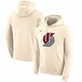 Portland Trail Blazers Nike 2019-2020 City Edition Club Pullover Hoodie - Cream