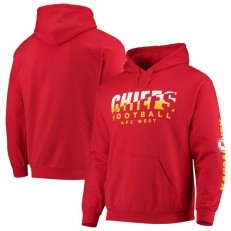 Kansas City Chiefs Junk Food Angled Pullover Hoodie - Red