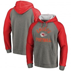 Kansas City Chiefs NFL Pro Line Comfort Tri-Blend Pullover Hoodie - Gray&Red