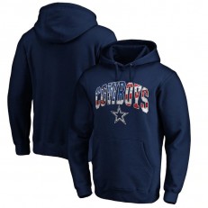 NFL Pro Line by Fanatics Branded Dallas Cowboys Navy Banner Wave Pullover Hoodie