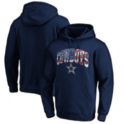 NFL Pro Line by Fanatics Branded Dallas Cowboys Navy Banner Wave Pullover Hoodie