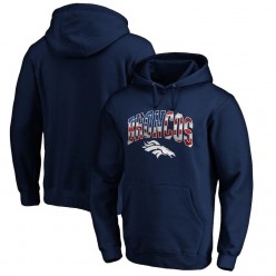 NFL Pro Line by Fanatics Branded Denver Broncos Navy Banner Wave Pullover Hoodie