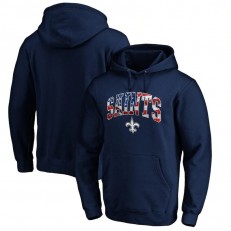NFL Pro Line by Fanatics Branded New Orleans Saints Navy Banner Wave Pullover Hoodie