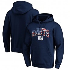 NFL Pro Line by Fanatics Branded New York Giants Navy Banner Wave Pullover Hoodie