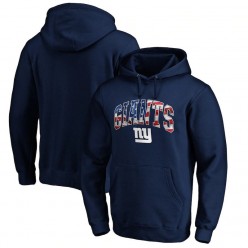 NFL Pro Line by Fanatics Branded New York Giants Navy Banner Wave Pullover Hoodie