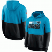 Carolina Panthers Nike Blue Black Sideline Impact Lockup Performance Pullover Hoodie