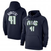 Dirk Nowitzki Dallas Mavericks Nike 2019-2020 City Edition Name & Number Pullover Hoodie - Navy