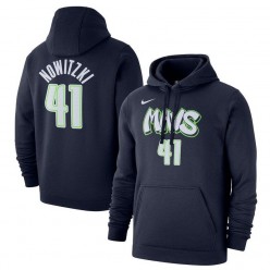 Dirk Nowitzki Dallas Mavericks Nike 2019-2020 City Edition Name & Number Pullover Hoodie - Navy