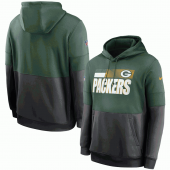 Green Bay Packers Nike Green Gray Sideline Impact Lockup Performance Pullover Hoodie