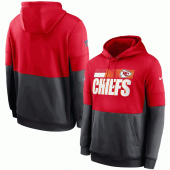 Kansas City Chiefs Nike Red Gray Sideline Impact Lockup Performance Pullover Hoodie