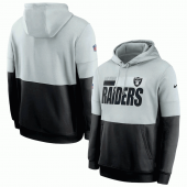 Las Vegas Raiders Nike Gray Black Sideline Impact Lockup Performance Pullover Hoodie