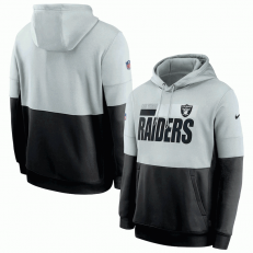 Las Vegas Raiders Nike Gray Black Sideline Impact Lockup Performance Pullover Hoodie