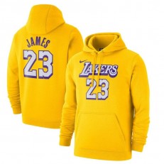 LeBron James Los Angeles Lakers Nike 2019-2020 City Edition Name & Number Pullover Hoodie - Gold