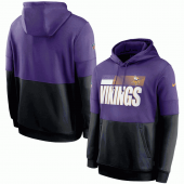 Minnesota Vikings Nike Purple Black Sideline Impact Lockup Performance Pullover Hoodie