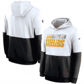 Pittsburgh Steelers Nike White Black Sideline Impact Lockup Performance Pullover Hoodie