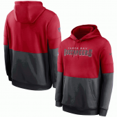 Tampa Bay Buccaneers Nike Red Gray Sideline Impact Lockup Performance Pullover Hoodie