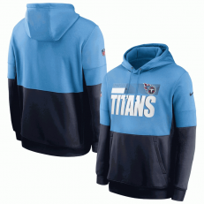 Tennessee Titans Nike Bule Navy Sideline Impact Lockup Performance Pullover Hoodie