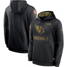 Arizona Cardinals Nike Black 2020 Salute to Service Sideline Performance Pullover Men Hoodie