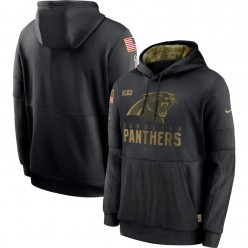 Carolina Panthers Nike Black 2020 Salute to Service Sideline Performance Pullover Men Hoodie