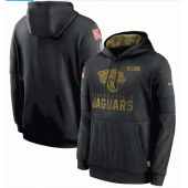 Jacksonville Jaguars Nike Black 2020 Salute to Service Sideline Performance Pullover Men Hoodie