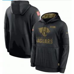 Jacksonville Jaguars Nike Black 2020 Salute to Service Sideline Performance Pullover Men Hoodie
