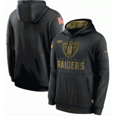 Las Vegas Raiders Nike Black 2020 Salute to Service Sideline Performance Pullover Men Hoodie