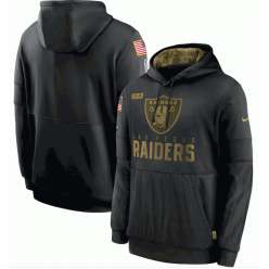 Las Vegas Raiders Nike Black 2020 Salute to Service Sideline Performance Pullover Men Hoodie
