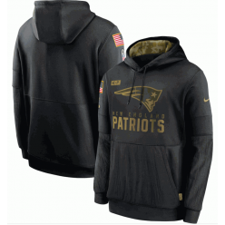New England Patriots Nike Black 2020 Salute to Service Sideline Performance Pullover Men Hoodie