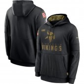 Philadelphia Eagles Nike Black 2020 Salute to Service Sideline Performance Pullover Men Hoodie