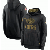 San Francisco 49ers Nike Black 2020 Salute to Service Sideline Performance Pullover Men Hoodie