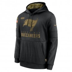 Tampa Bay Buccaneers Nike Black 2020 Salute to Service Sideline Performance Pullover Men Hoodie