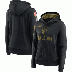 Atlanta Falcons Nike Black 2020 Salute to Service Sideline Performance Pullover Hoodie