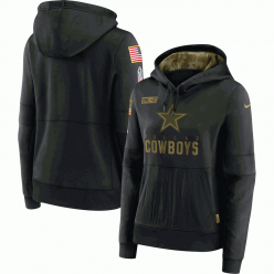 Dallas Cowboys Nike Black 2020 Salute to Service Sideline Performance Pullover Hoodie
