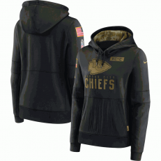 Kansas City Chiefs Nike Black 2020 Salute to Service Sideline Performance Pullover Hoodie
